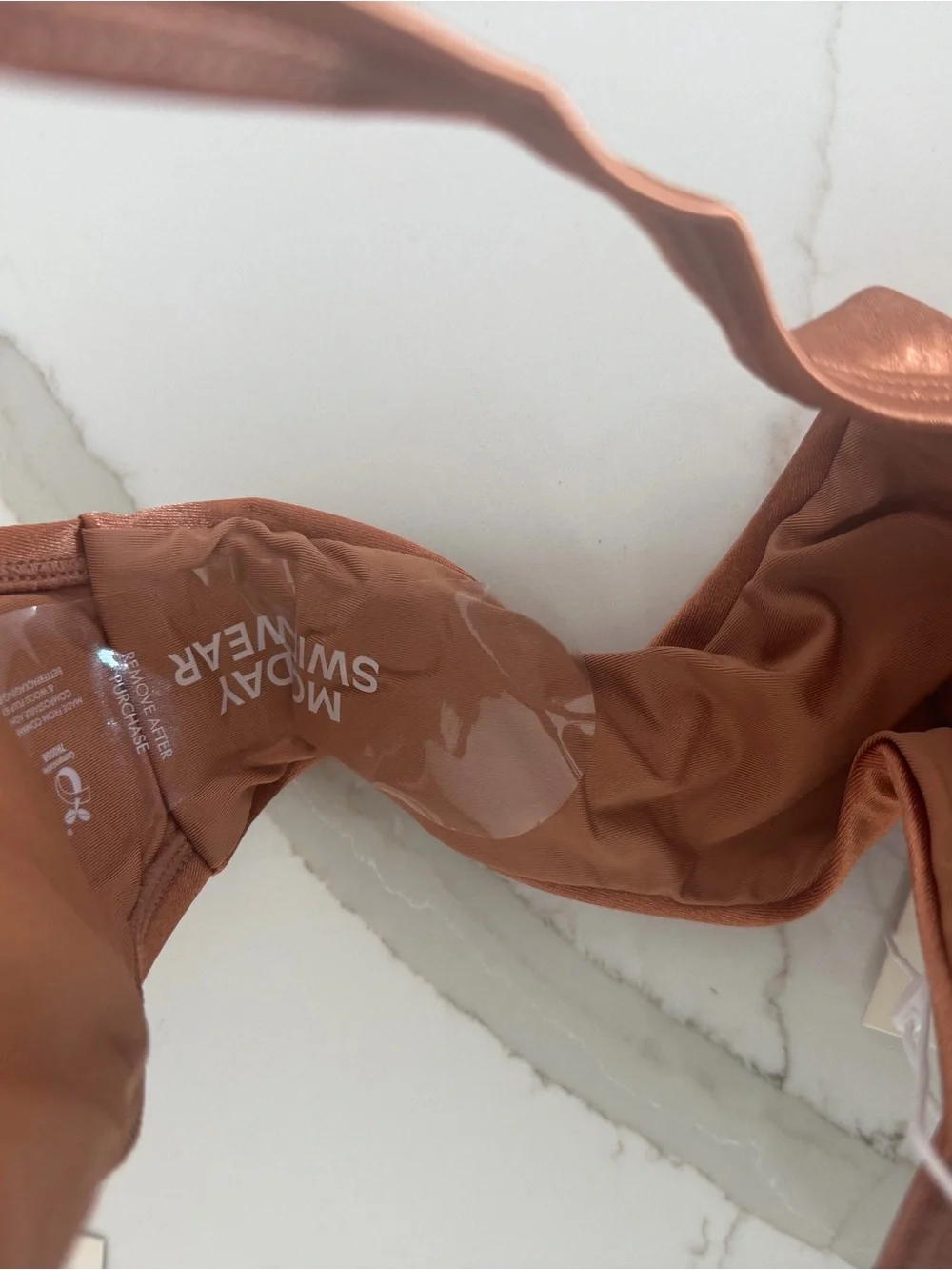 Monday Swimwear Kauai Top Bronze Shiny Jersey & bottoms